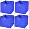 Stick&Shine 4X Aufbewahrungs Korb Blau Faltbox 32 x 32 x 32 cm Regalkorb faltbar