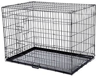 Confidence Pet Dog Folding 2 Door Crate Puppy Carrier Training Cage W/O Bed M