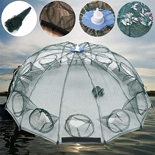 Seasaleshop Köderfischreuse Angel Köder Netz mit Mehreren Eingängen Krebsreuse Aalreuse Fischreuse Funktion