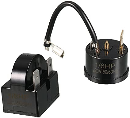 Sourcingmap Relais de démarrage pour réfrigérateur 33 Ohm 3 broches + compresseur protecteur de surcharge thermique