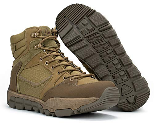 RYNO GEAR Trek Coolmax Tactical Side Zip Boots, Coyote, 43 EU