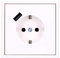 Jung SCHUKO USB-Steckdose Typ A (max. 3A) Komplett-Set Serie LS: Steckdose LS152018AWW und 1-fach Rahmen LS981WW Alpinweiß