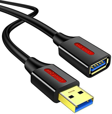USB 3.0 Extension Cable 0.5M,High Speed USB 3.0 A Male to A Female Extension Cord for Data Transfer USB Flash Drive, Keyboard, Mouse, Playstation, Xbox, Card Reader, Printer etc (50cm)