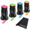 Rode NT-USB Lot de 4 mini microphones Podcast-Bundle + étiquettes colorées + chiffon microfibre Keepdrum