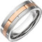 Jobo Herren-Ring Edelstahl in Bicolor-Optik Größe 62
