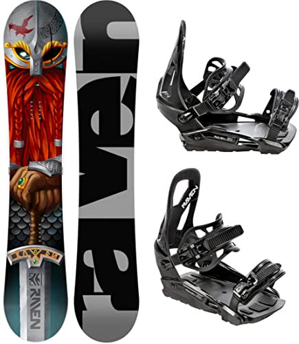 RAVEN Snowboard Set: Snowboard Dwarf + Bindung s230 Black (155 cm + s230 Black M/L)