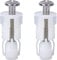 2pcs Toilet Seat Fittings and Fixtures Toilet Lid Screws Stainless Steel Top Fixing Hinges Screws Expanding Nylon Nuts White Fixing Bolt for Toilet Covers Blind Hole Fitting WC Replacement Kit
