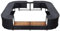 Tidyard Whirlpool - Bordo quadrato con 2 bordi in legno, per piscina, in polyrattan, 268 x 268 x 55 cm, colore: Nero