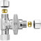 T-Stop-Ventil – bleifreies Add-A-Tee-Ventil 3/8 Zollx3/8 Zollx3/8 Zoll, 1/4 Drehung Messing Extender T-Stück mit integrierter Dichtdichtung für Wasserhahn, Geschirrspüler, Waschmaschine ine