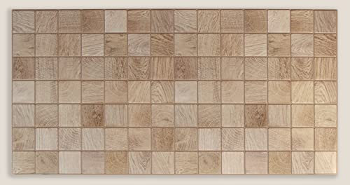 Panneaux muraux 3D en PVC (20, Bois Blanchi)