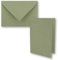 10x grünes Vintage Kraftpapier Falt-Karten SET mit Umschlägen DIN A5-21 x 14,8 cm - Grün - Recycling - Klapp-Karten - blanko