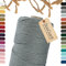 BooGardi Makramee Garn · viele Farben · Grau 5mm x 100m · 3mm oder 5mm · Wollgarn · kreatives knüpfen weben Stricken · DIY Boho Garn