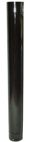 TUBO CHIMENEAS O ESTUFAS DE LEÑA GRIS GALVANIZADO Y NEGRO VITRIFICADO DE 1 METRO DE LARGO, IDEAL ESTUFAS DE CAMPO CORTIJOS MASIAS RURALES, TUBO ESTUFA DESDE 100MM HASTA 500MM (150, NEGRO)