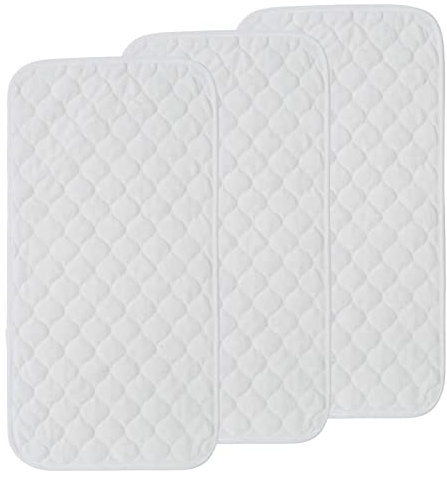 Rehomy Protector de cambiador de pañales para bebé, 3 unidades, impermeable, de algodón de bambú, lavable, reutilizable, 14 x 27 pulgadas
