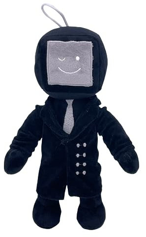 Benolls Skibidi Toilet Plush,11 Skibidi Toilet Titan TV Man Plush Toy,Gefüllte Skibidi Toilette Plüschfigur,Stuffed Anime Game Figure Halloween for Fans and Kids(Tie TV Man)