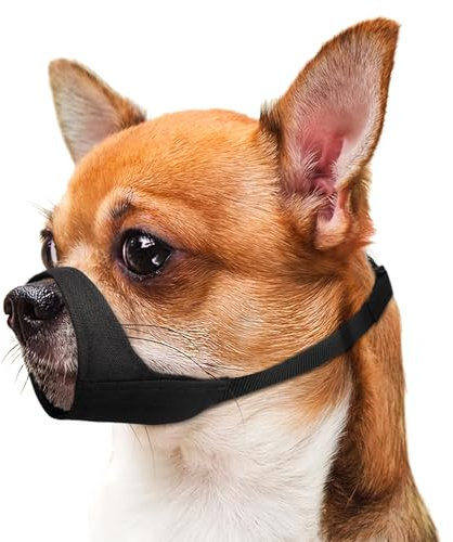 Mayerzon Maulkorb für Hunde mit kurzer Schnauze, weicher Maulkorb für kleine, mittelgroße und große Hunde, Maulkorb für Chihuahua, Shih Tzu, amerikanische Bulldogge zur Fellpflege, Stabiler