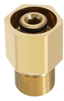 eMagTech 1PC M22x1.5 Brass Male High Pressure Hose Adapter Pressure Washer Quick Coupler Compatible with Kärcher HD HDS ProHD, Gold