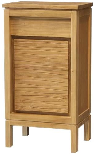 Teako Design Waschbeckenunterschrank Plotina aus Teakholz, Badezimmerschrank, Pflegeleichtes Badezimmermöbel, Nachhaltige Badmöbel, Teakholz Badmöbel, Badezimmer, Größe: 85 cm