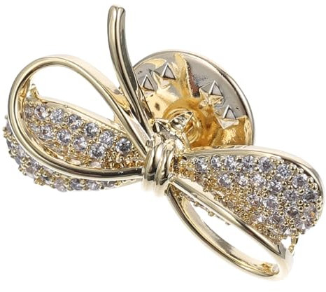 Holibanna 1Stk Brosche Goldrand Kragen Sicherheitsnadel Golddekor hochzeitsdeko Strickjacke Sicherheitsnadel Bowknot-Sicherheitsnadel Ausschnitt Stift Rock schmücken Zirkon