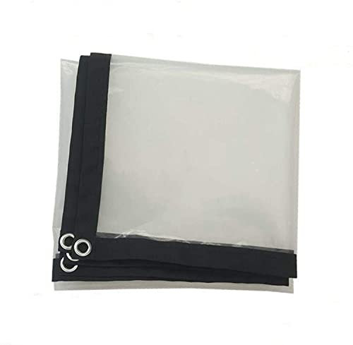 Clear Waterproof Tarp 5X5M, Tarpaulin Cover Waterproof, Transparent Tarp Waterproof, Plastic Poly 5 Mil Thick Tarpaulin With Metal Grommets Every 39 Inches, For Covering Garden Fur, APZKNHDA, Clear