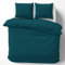 Cotton Castle Bettwäsche Bettgarnitur Bettbezug 100% Baumwolle 135x200 155x220 200x200 200x220, Farbe:Petrol, Größe:155 x 220 cm