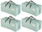 VENO Pack de 4 Bolsas de Mudanza, Almacenamiento Extra Grande con Correas de Mochila, Cremalleras y Asas Resistentes, Bolsas de Lavandería para Guardar Ropa y Embalar (Verde Claro,Pack de 4)