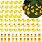 100 Stück Mini Enten Harz Gelb, Miniatur Enten Mini Resin Ducks, Mini Enten für Aquarium Miniaturgarten Figuren Deko DIY Potting Micro Landschaft Dekorationen Lieferungen