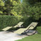 CIADAZ Schaukelliegen 2 STK Liegestuhl Balkon, Gartenliege, Sonnenliege, Deckchair, Saunaliege, Liege Outdoor, Creme Stahl und Textilene