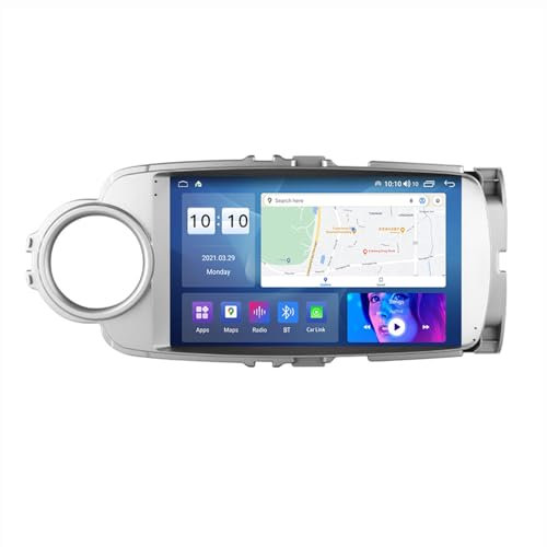 ZGYBDH Android 12 9 Radio de Coche Bluetooth con Pantalla táctil para Toyota-a Yaris 2012-2017 con navegador GPS para Coche Carplay Incorporado Android Auto DSP BT Controles del Volante Cámara de Res