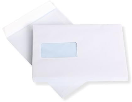 25 St. B5 Versandtaschen weiß 176 x 250 mm HK mit Fenster Briefumschlag haftklebend Kuvert