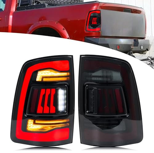 Auto Rückleuchten für Dodge Ram 2009-2018 4th Gen 1500 2500 3500,Linke Rechte Rücklichter Rückleuchte Heckleuchten Rücklicht Komplettsets,Left