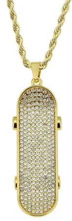 BISONBLUE Halsketten Anhänger Herren Schmuck Damen Kette Männer Frauen Kreativer heißer Stil Herrenhalskette dreidimensionaler Skateboard-Anhänger Trendige Modeaccessoires