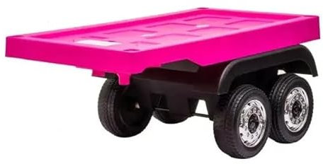 Rimorchio rosa per camion elettrico Scania o Mercedes ACTRI 4X4 da 12 V per bambini