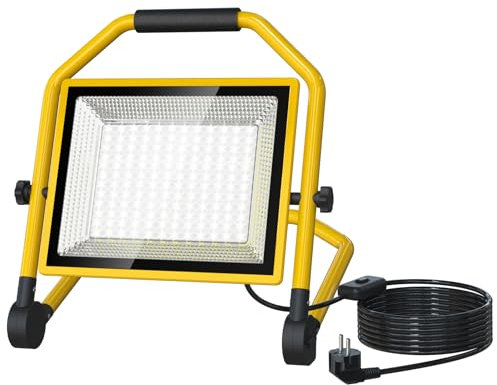 CLCXBSR 150W Foco LED Trabajo, Foco de Trabajo, IP65, 6500K, con Interruptor de Alimentación y Cable de Alimentación de 5 Metros, Reformas/Garajes/Sitios de Construcción