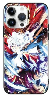 Schutzhülle für Apple iPhone 12/iPhone 12 pro Hülle 6.1'', Cartoon Anime Dragon Ball One Piece Luffy mit Muster Designs Manga Mädchen Junge Case Schutz Handyhülle Stoßfest TPU Weich Ultra Dünn Cover