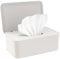 Kolamom Boîte à Lingettes Distributeur, Boîtes de Papier Toilette Humide pour Bébés et Adultes, Boîte de Lingette Humides avec Couvercle pour l'extérieur, la maison et le bureau - Blanc