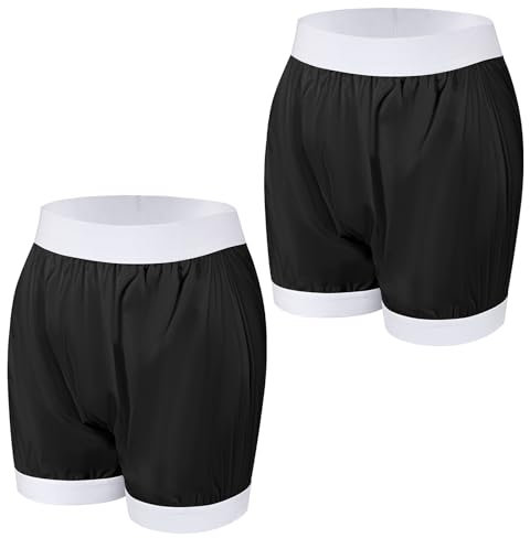 Carer 2 Stück Inkontinenz-Auslaufsichere Unterwäsche Boxershorts für Erwachsene Plastik-Windelhülle Waschbare Wiederverwendbare Wasserdichte Inkontinenzunterwäsche Boxershorts Unisex Schwarz Größe M