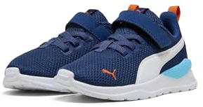 PUMA Kinder Anzarun Lite Kids Sneaker 34.5, Blue Jewel White Vermillion Orange