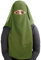 MyBatua 3 Schichten saudi niqab Im atmungsaktiven Georgette, Großhandelspreis, 1 stk Gesichtsschleier NQ-003 (Henna)