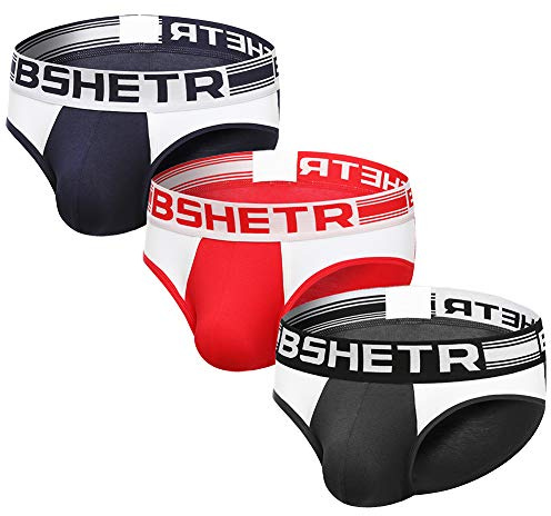 BSHETR Men's Underwear Briefs 5-Pack Cotton Low Rise Multi Color Soft Underpant