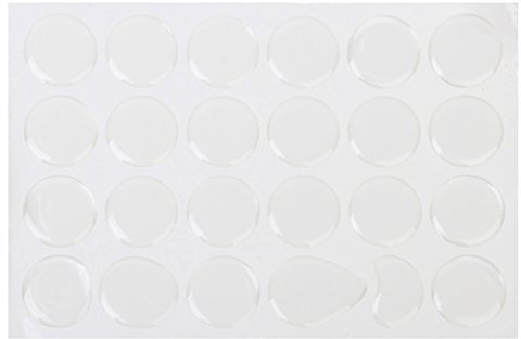 sharprepublic Clear Epoxy Resin Dome Stickers 25mm 1 Inch Self Adhesive Bottle Caps (100)