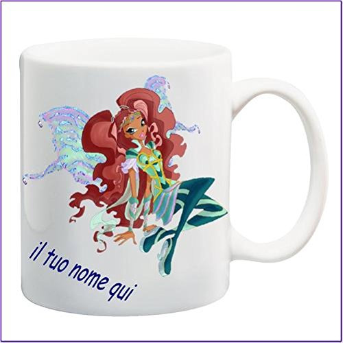 My Cust MUG TAZZA FATA AISHA PERSONALIZZATA CON NOME FRASE O FOTO - IDEA REGALO ADATTA A WINX