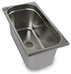 Edelstahl Spülbecken Camping Spüle Waschbecken + Ablauf 325x176x200 mm + 40 mm Ablauf höhe (ad-ideen)