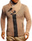 Leif Nelson Herren Strickjacke (Braun, Größe M) mit Reißverschluss Regular Fit, Männer Cardigan Langarm Design, ideal für Casual und Business-Looks