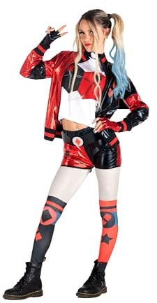 Ciao- Harley Quinn Classic costume travestimento bambina originale DC Comics (Taglia 8-10 anni)