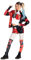 Ciao-Harley Quinn costume travestimento bambina originale DC Comics (Taglia 8-10 anni), Colore Rosso, Nero, 11751.8-10