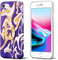 ZCDAYE Case for iPhone 7 iPhone 8 iPhone SE 2020 Phone Case, Colorful Glitter Marble Pattern Soft TPU Thin Protective Case Cover with Ring Shockproof Case for iPhone 7/8/SE 2020-Purple