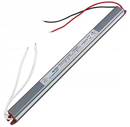 LumenTEC LED Trafo, 24W 2A IP67 / Transformator 230V (AC) auf 12V (DC), für LED Streifen, SLIM (IP67 24W)