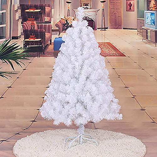 llxyzrzbhd Albero di Natale Moderno Albero di Natale Bianco Decorazione Natalizia Albero di Natale in PVC Bianco con crittografia Morbida 910(Color:White;Size:4ft/120cm)