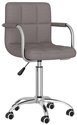 vidaXL Esszimmerstuhl Drehbar Taupe Stoff